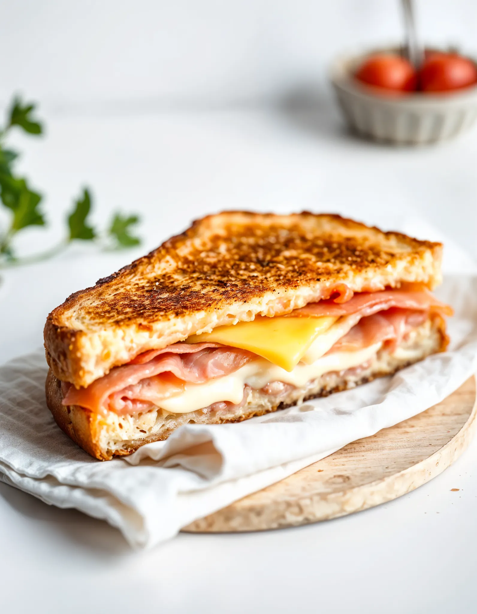 Croque-Monsieur savoureux avec jambon, fromage et pain doré – Sonchamp